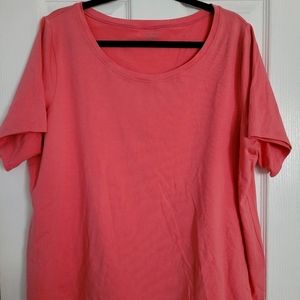 Eileen Fisher Salmon 2X Short Sleeve T-Shirt